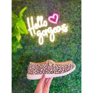 NEW GYPSY JAZZ girls leopard sneaker in baby pink/ cream